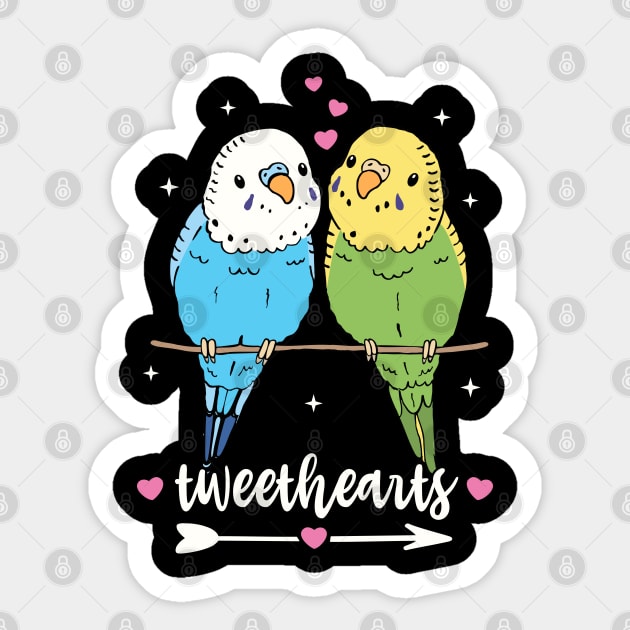 Budgies Tweethearts Valentines Pair of Budgies Sticker by FloraLi